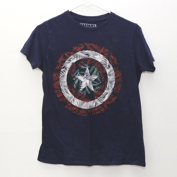 Marvel Other - 3/$15 Marvel Captain America leaf print T-shirt